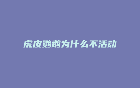 虎皮鹦鹉为什么不活动