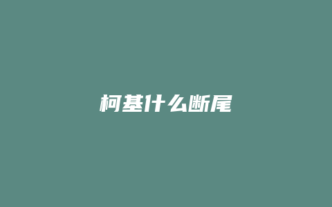 柯基什么断尾