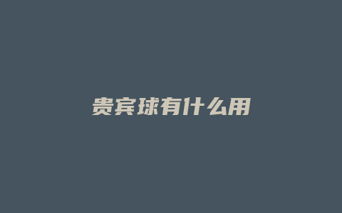 贵宾球有什么用