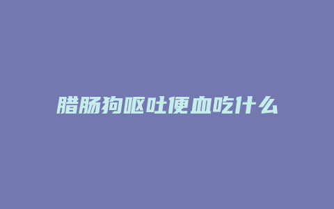 腊肠狗呕吐便血吃什么药