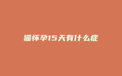 猫怀孕15天有什么症状