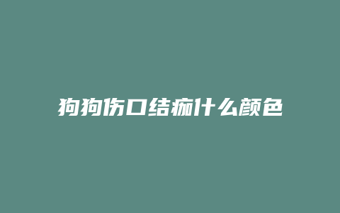 狗狗伤口结痂什么颜色