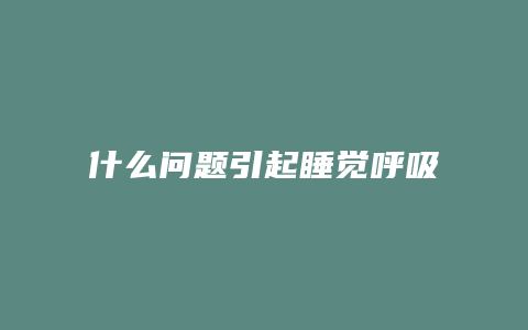 什么问题引起睡觉呼吸声音大