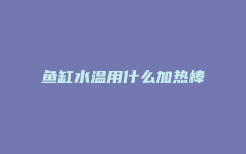 鱼缸水温用什么加热棒