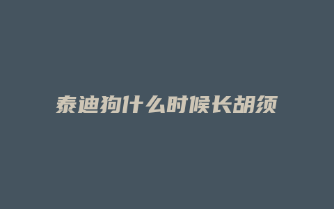 泰迪狗什么时候长胡须