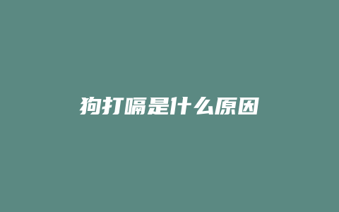 狗打嗝是什么原因