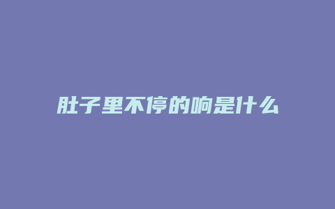 肚子里不停的响是什么原因