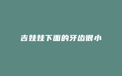 吉娃娃下面的牙齿很小为什么