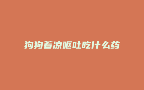 狗狗着凉呕吐吃什么药