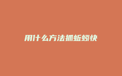 用什么方法抓蚯蚓快